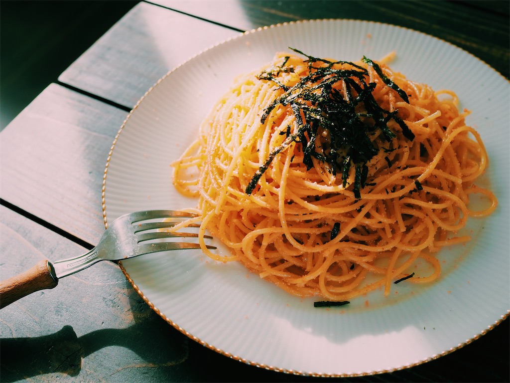 釧之助のたらこバターを使用したパスタ