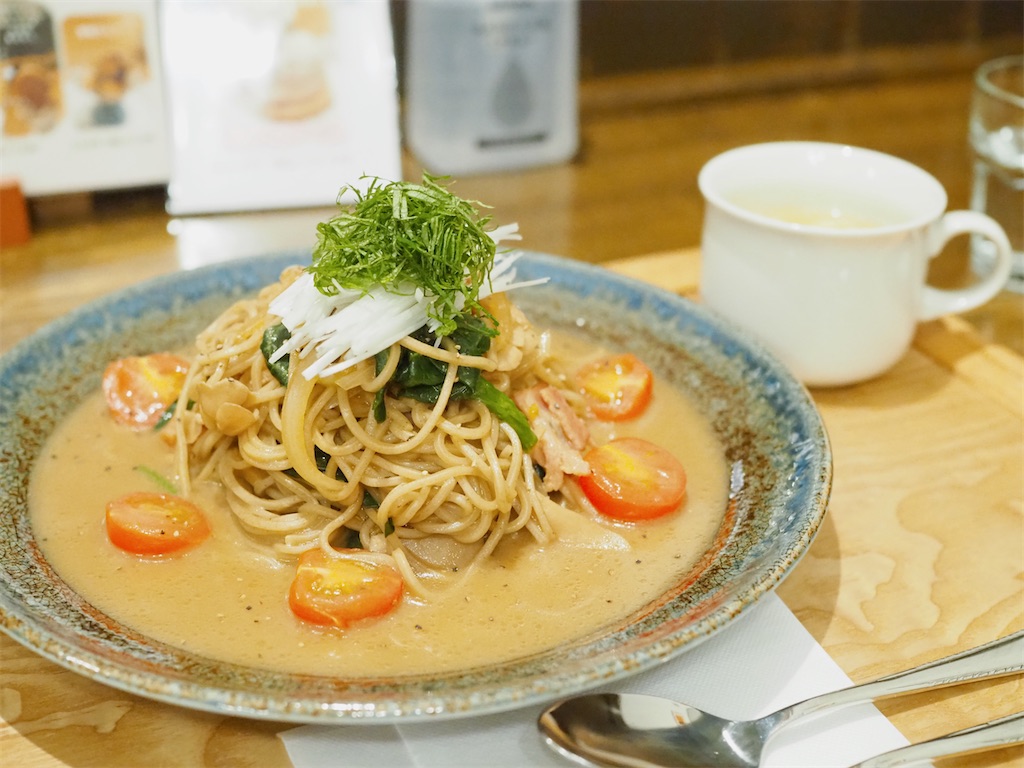 蕎麦茶庭まるにし 蕎麦パスタ