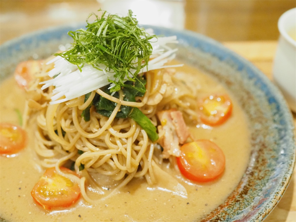 蕎麦茶庭まるにし 蕎麦パスタ